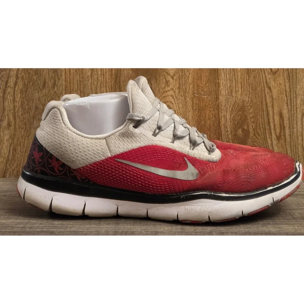 Nike Free Trainer V7 Ohio State Buckeyes Shoes Mens 13 Red Gray White